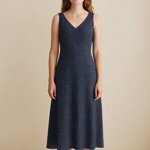 Vtg  Old Navy Dress 6  Midi Floral Dainty Blue‎ Flowy Shift Cottagecore 90s Y2k